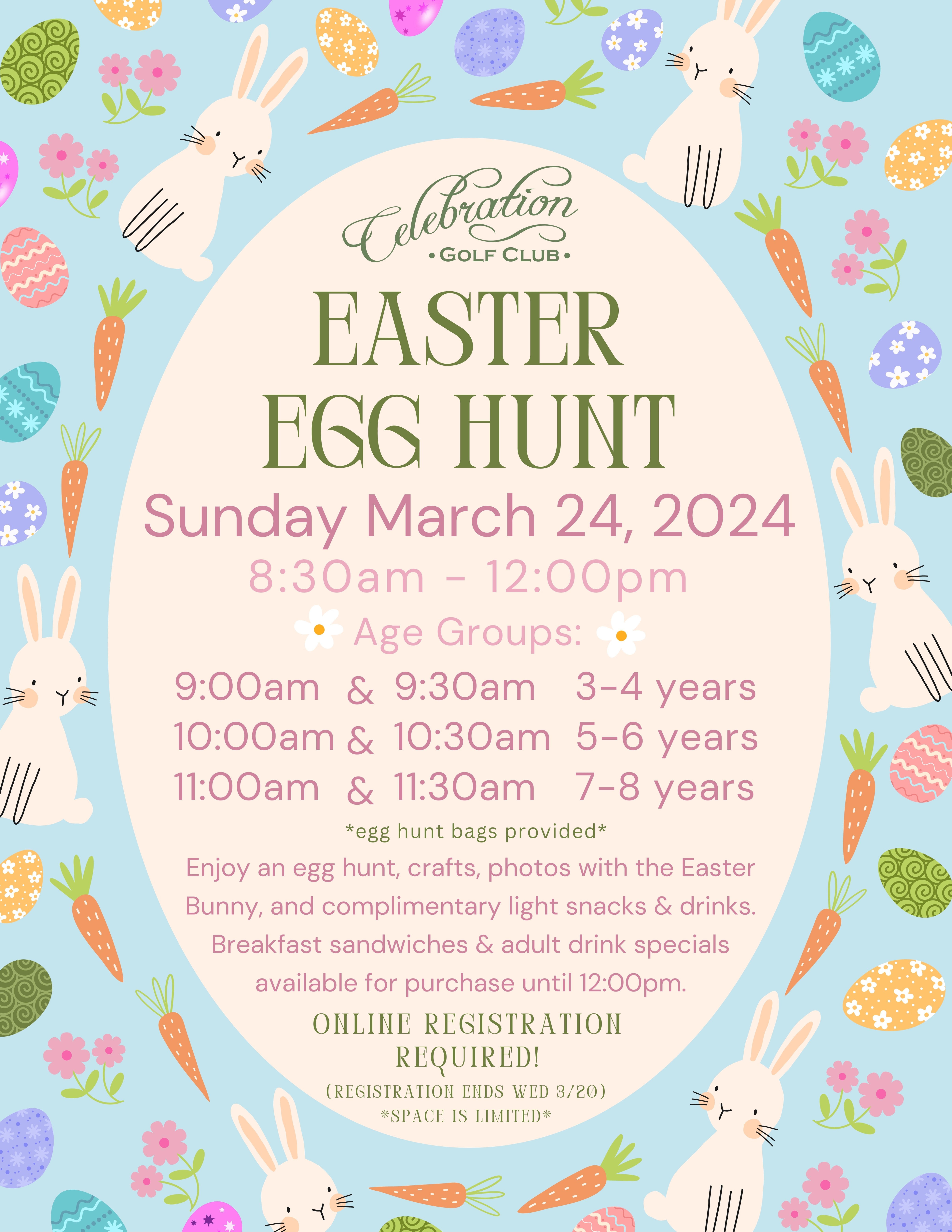 Easter Egg Hunt Registration - Celebration Golf Club